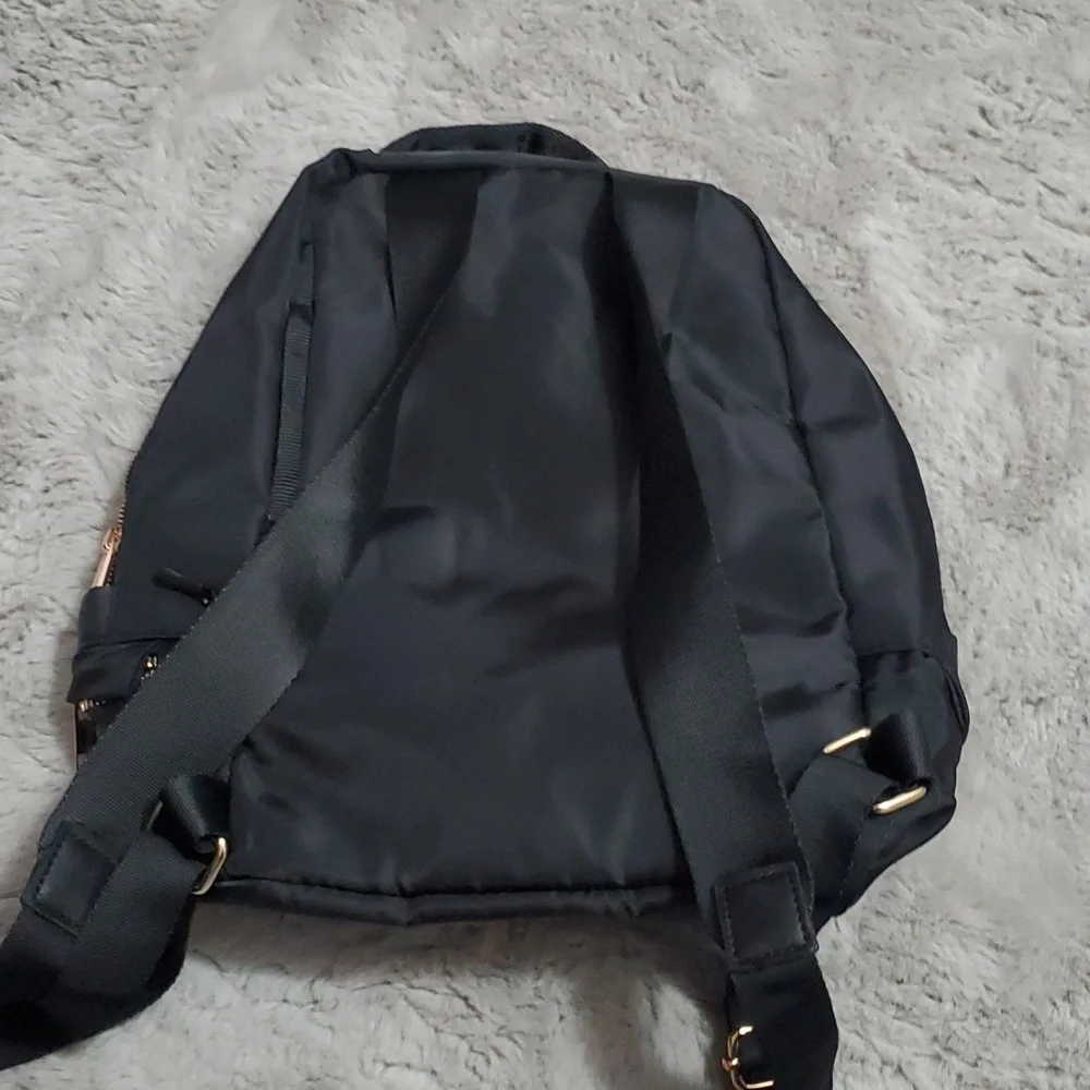 Black nylon mini backpack - Picture 7 of 9